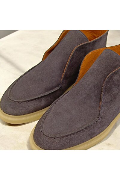 Ametist Damla Lacivert Süet Bot