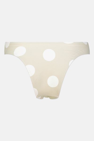 Zulu & Zephyr Women Polka Dots High Leg Bikini Bottom, Sage Green