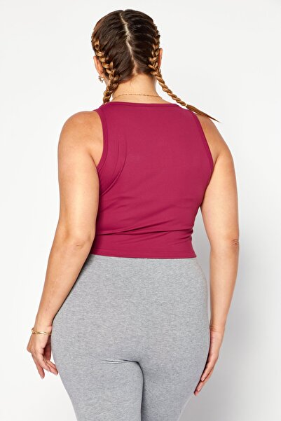 Gentle Fawn Women Jewel Neck Sleeveless Ribbed Tank Top, Purple