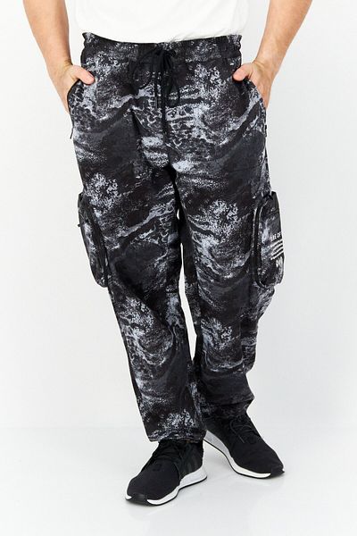Tribe of 6 Men Drawstring Side Zip Pocket Jogger Pants, Black Combo