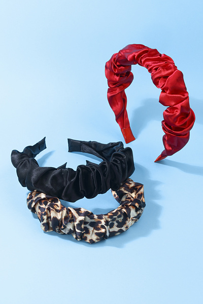 CSR AKSESUAR مجموعة تاج من الساتان مكونة من 3 قطع