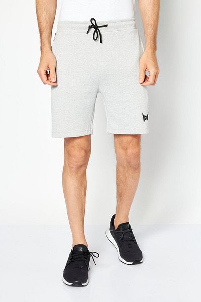 Tapout Men Sportwear Fit Brand Logo Training Shorts, Light Grey Heather