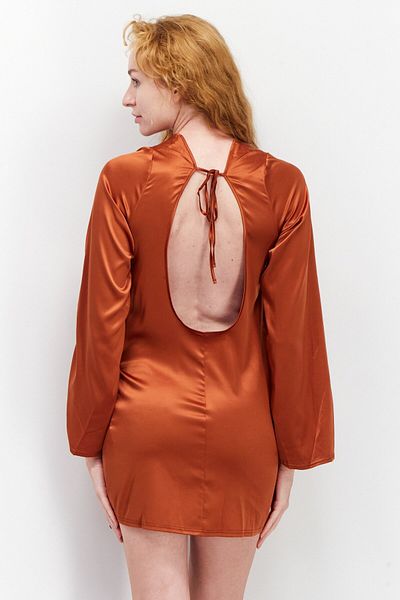 Asos Design Women Solid Mini Dress, Brown
