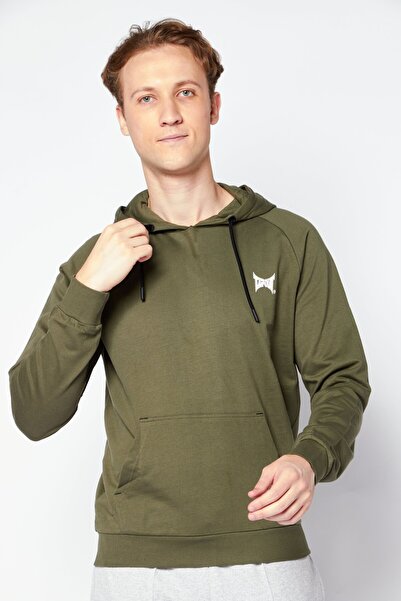 Tapout هودي رياضي بأكمام طويلة للرجال، زيتوني