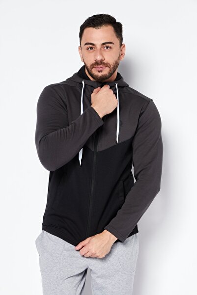 Nordland Men Sportswear Fit Long Sleeve Outdoor Hoodie, Dark Grey