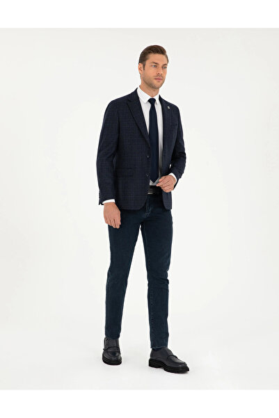 Pierre Cardin PİERRE CARDİN DOKUMA KUMAŞ YÜN SPECİAL FİT LACİVERT CEKET