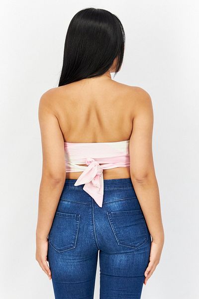 Asos Design Women Sweetheart Neck Strapless Plain Top, Pink