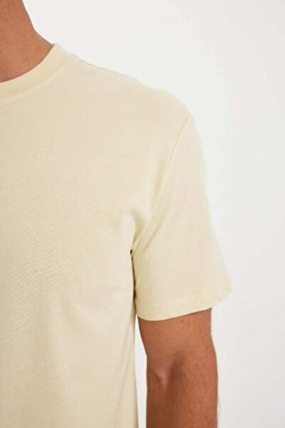 DeFacto Νέο κοντομάνικο μπλουζάκι με λαιμόκοψη με κανονική εφαρμογή LT.STONE