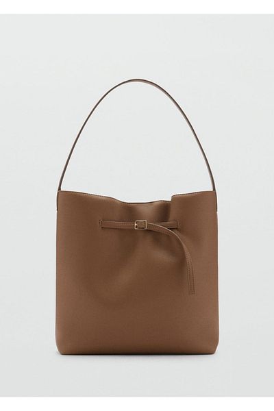 MANGO Woman Buckle Bucket Bag