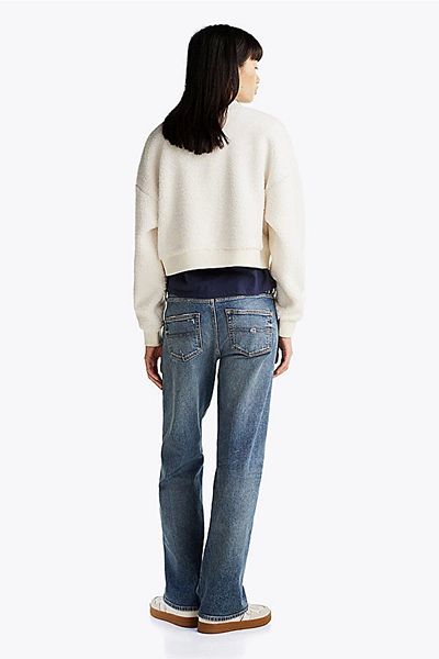 Tommy Hilfiger Women's White Teddy Crew Sweatshirt