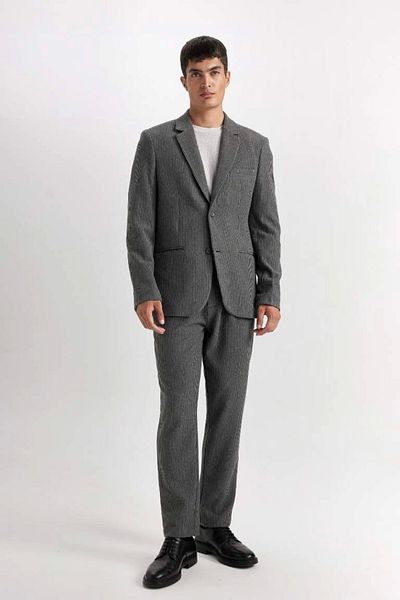 DeFacto D3704 Tailored Regular Fit Straight Leg Trousers
