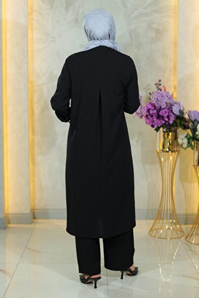 Modamihram بدلة مزدوجة بأزرار باللون الأسود 19179