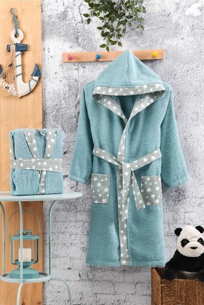 Touch HOODED COTTON BATHROBE FOR GIRLS AND BOYS.