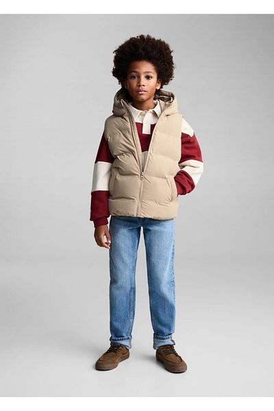 MANGO Kids Steppweste mit Kapuze