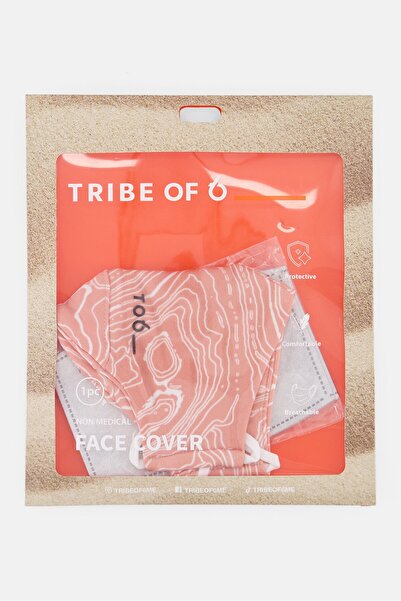 Tribe of 6 قناع وجه مطبوع للنساء، متعدد الألوان