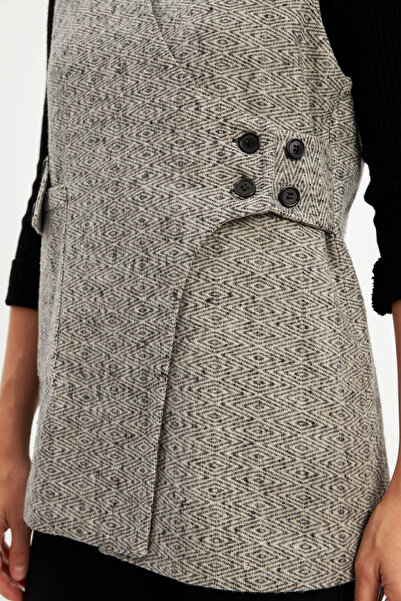 STELLA PULVIS Кафяво жиле с вълнена подплата