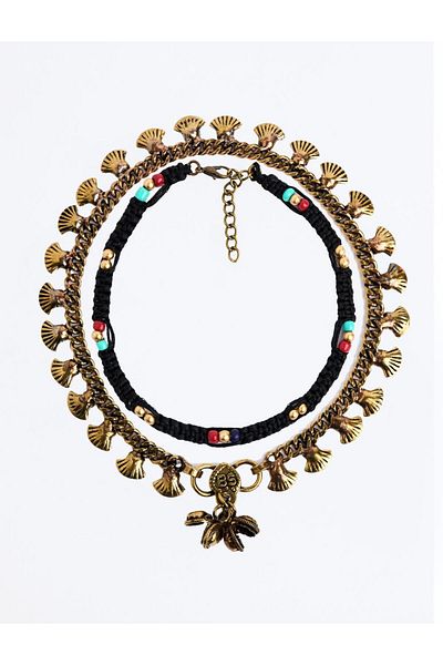 Jimmy Key Mixed Seashell Patterned Bracelet Set