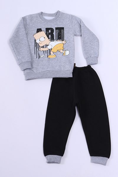 HÇM Boy's 3 Thread Tracksuit Set - Character Printed E7