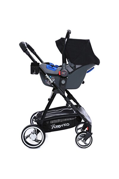 YOYKO City Seyahat Sistem Bebek Arabası 3 In 1 Siyah