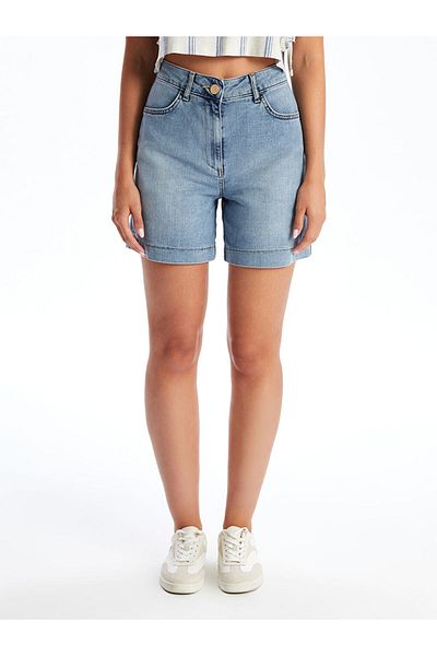 LC Waikiki Pantaloni scurti de jeans pentru femei Standard Fit