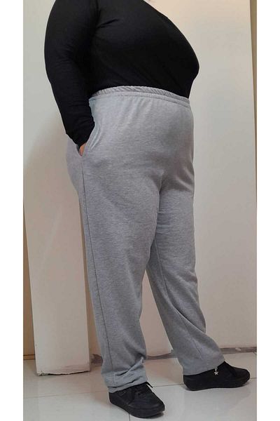 Mertcan Butik Gray Winter Sweatpants - 2 Thread, Elastic Waist and Charger