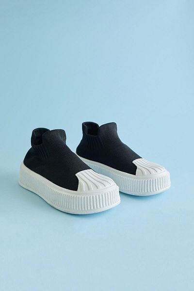 Katia&Bony Black-White Children's Sock Shoes - Back to School