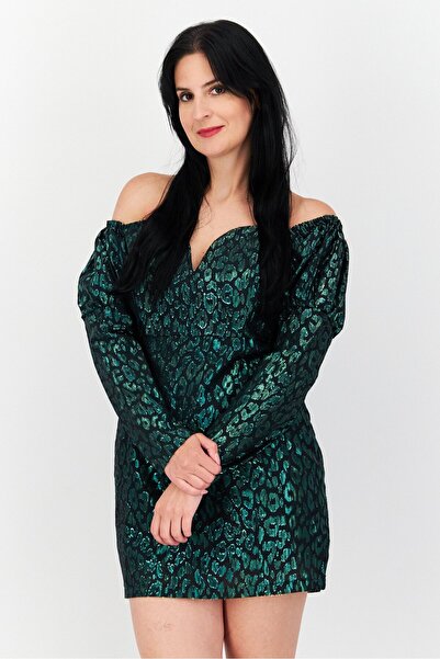 Collective The Label Women Petite Metallic Mini Dress, Black