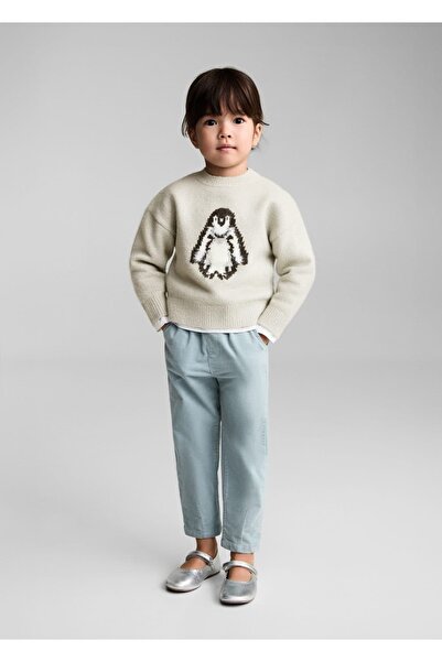 MANGO Baby Penguen işlemeli örgü kazak