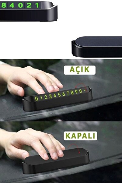 KRİZANTEM Fosforlu Otomobil Park Numaratörü Aç Kapa Numaratör Telefon Numaras...