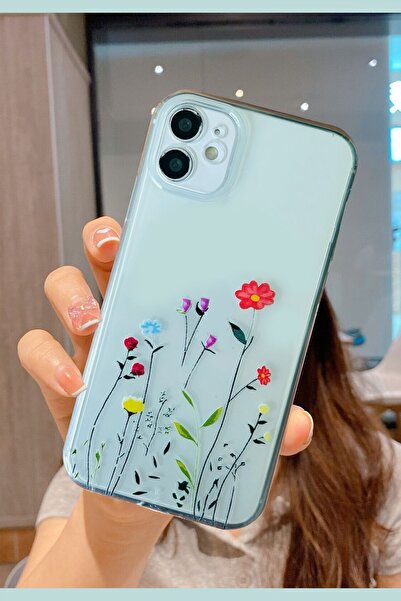 3GEN CASE Sweet Flowers Series Transparent Silicone Case Compatible with iPho...
