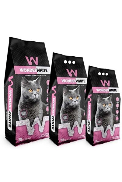 WONDERWHITE Wonder White Bebek Pudra Kokulu İnce Taneli Topaklanan Kedi Kumu ...