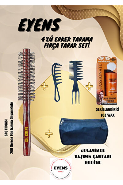EYENS مجموعة تصفيف مكونة من 4 قطع مع حقيبة هدايا (فرشاة شعر مقاومة للحرارة 20...