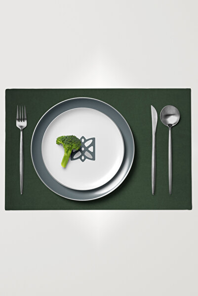 MARİTSA 6'lı Amerikan Servis - Kadife Dokulu Serisi Koyu Yeşil Dertsiz(LEKE T...