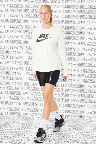 Nike Sportswear Essential Future Crew Μπλουζάκι Κρεμ μακρυμάνικο μπλουζάκι φούτερ