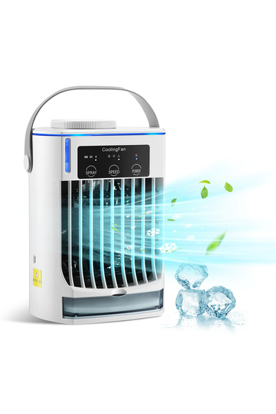 Choice مكيف هواء صغير أبيض اللون، مروحة تبريد هواء، مروحة تبريد مياه محمولة، ...