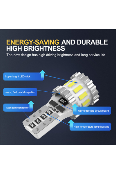 Choice 12W T10 W5W Small Lamps 3400LM Super Bright Clearance Lamps 6000K 360 Degree Lighting 12V Canbus ...