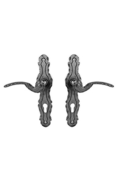 Fatih Dekoratif Ferforje Metal/demir Kapı Kolu Seti