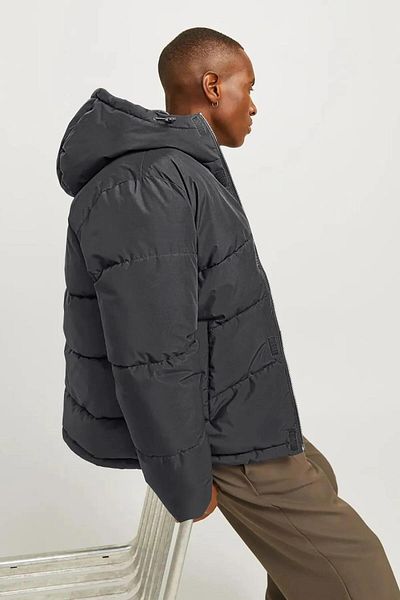 Jack & Jones Сиво мъжко палто Jjworld Puffer 12259850