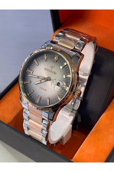 Raymond Double Color Men's Steel Cord Wrist Watch