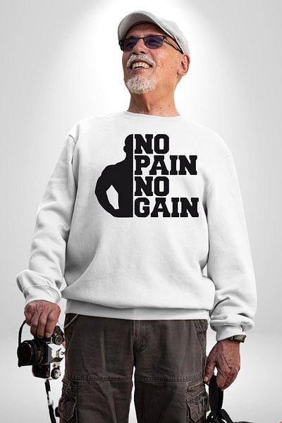 Angemiel Gym White Sweatshirt - Sports, Lovers, Lounge, Bodybuilding, No Workout