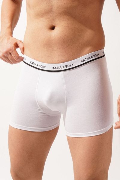 Katia&Bony Πακέτο 2 Ανδρικών Modal Basic Boxers Λευκό/λευκό