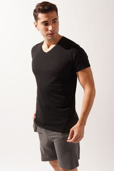 Katia&Bony Ανδρικό εσώρουχο V-Neck Basic μαύρο