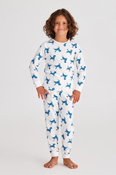 Katia&Bony Horse Children's Pajama Set Ecru