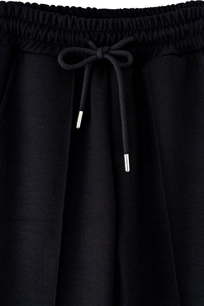 Katia&Bony Pantaloni de sport pentru fetiță, de culoare neagră, cu nervuri, cu talie