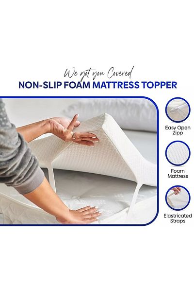 KOZZY HOME Orthopedic Sleeping Pad Mattress Protector 7 cm Thickness 2 Pillow Cases Gift