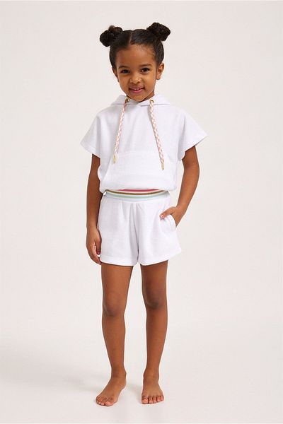 Katia&Bony Fun Giraffe Girls' Towel Shorts White