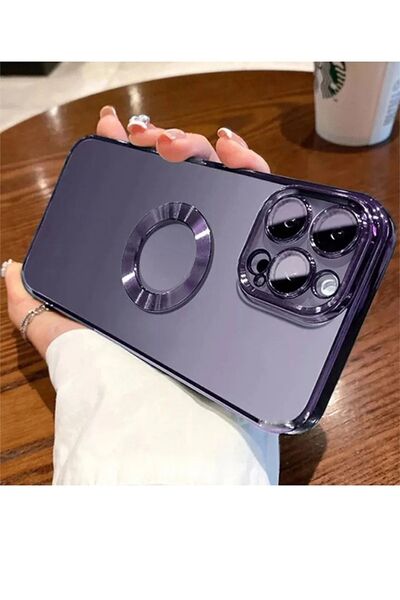 3GEN CASE İPHONE 15 PRO MAX UYUMLU KAMERA LENS KORUYUCULU LOGO GÖSTEREN ELEKT...
