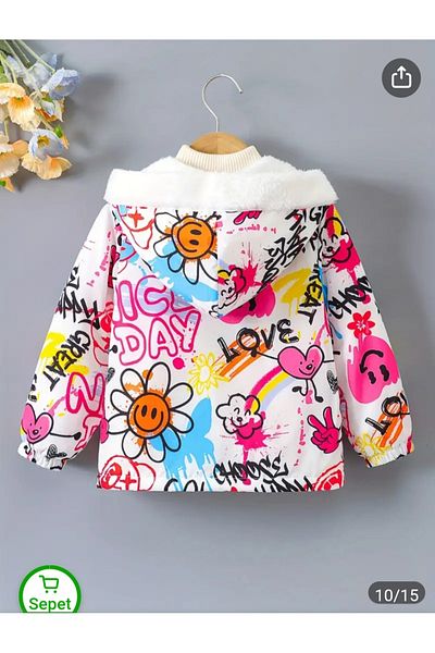 DAFNY New Season with Fleece Inner Waterproof Children's Coat 100% Cotton