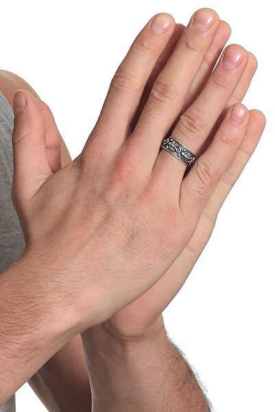 LABALABA Erkek Antik Gümüş Kaplama Akrep Figürlü Ayarlanabilir Yüzük