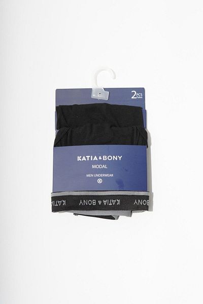 Katia&Bony Pachet de 2 slip pentru bărbați Modal Negru/negru